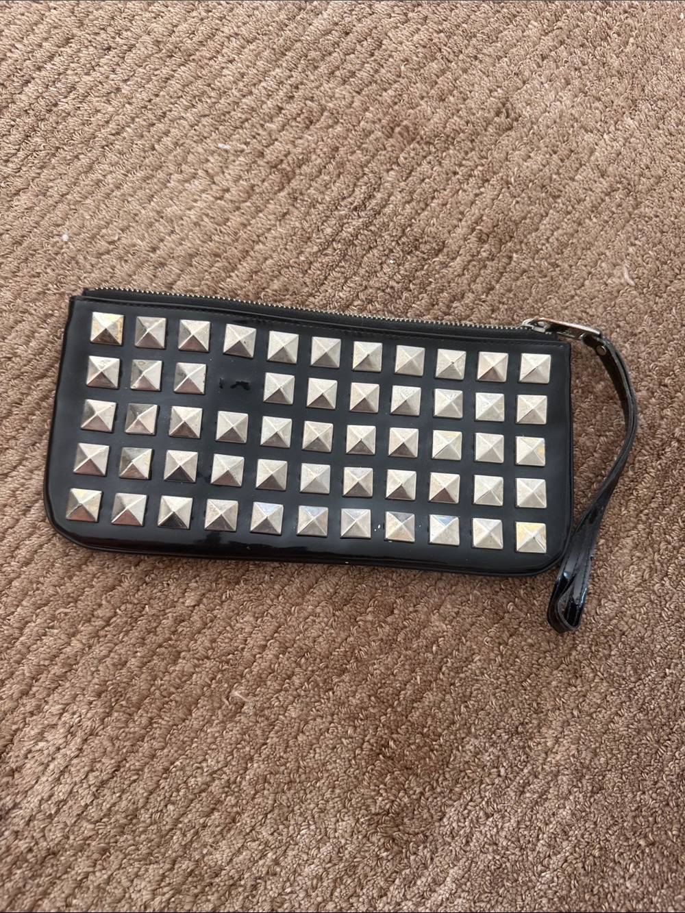 Marc Jacob’s Studded Wristlet Clutch with Silver Pyramid Studs